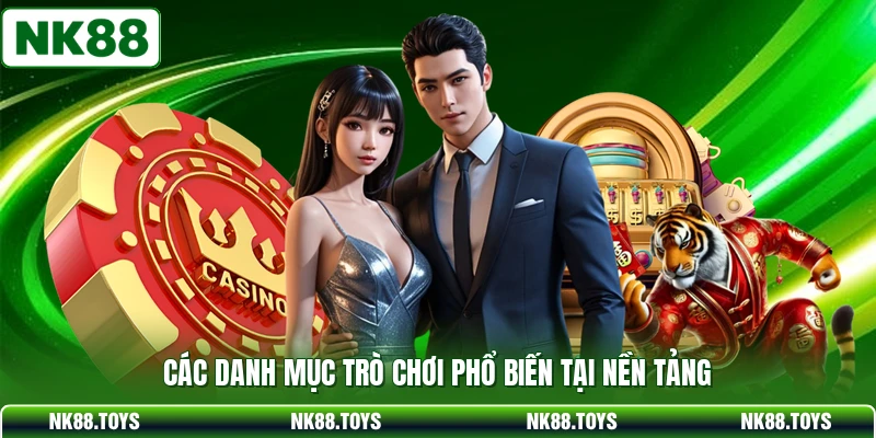 Các danh mục trò chơi phổ biến tại nền tảng