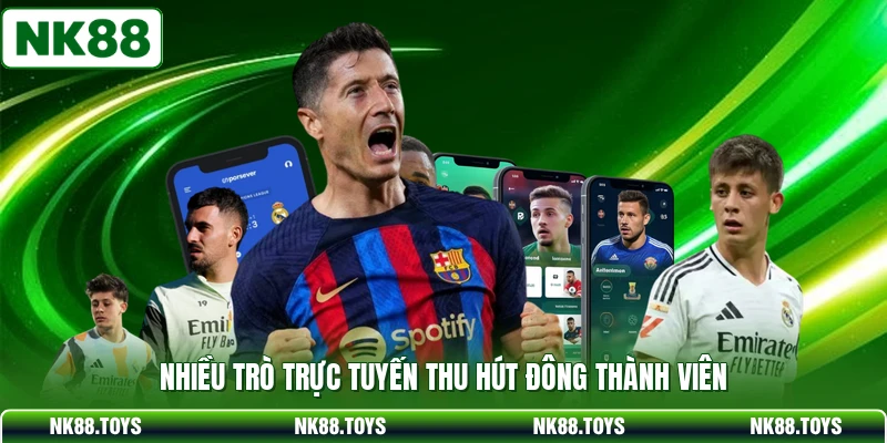 Nhiều trò trực tuyến thu hút đông thành viên