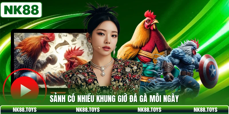 Sảnh có nhiều khung giờ đá gà mỗi ngày
